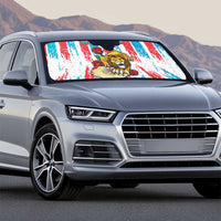 Luxembourg Auto Sun Shade Red Lion With Coat Of Arms - Wonder Print Shop