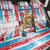 Luxembourg Back Car Seat Cover Red Lion With Coat Of Arms - Wonder Print Shop