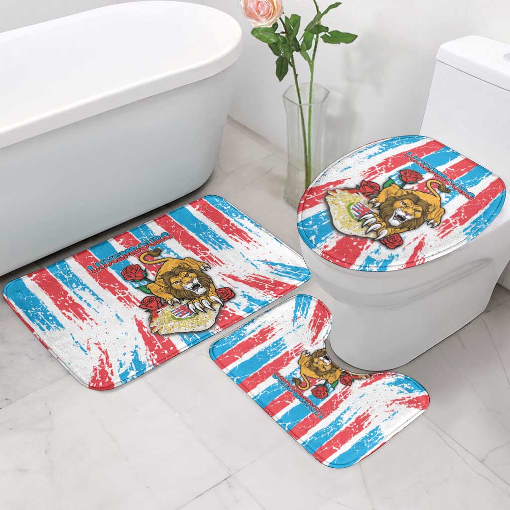 Luxembourg Bathroom Set Red Lion With Coat Of Arms - Wonder Print Shop