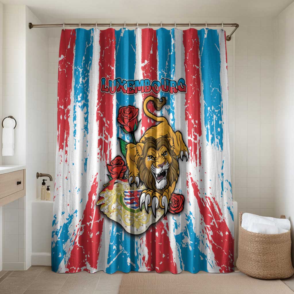 Luxembourg Bathroom Set Red Lion With Coat Of Arms - Wonder Print Shop
