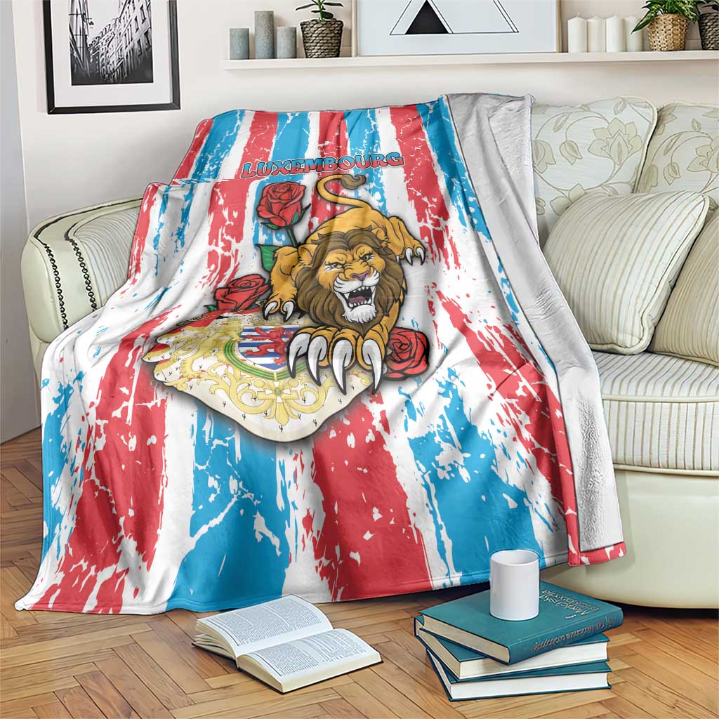 Luxembourg Blanket Red Lion With Coat Of Arms - Wonder Print Shop