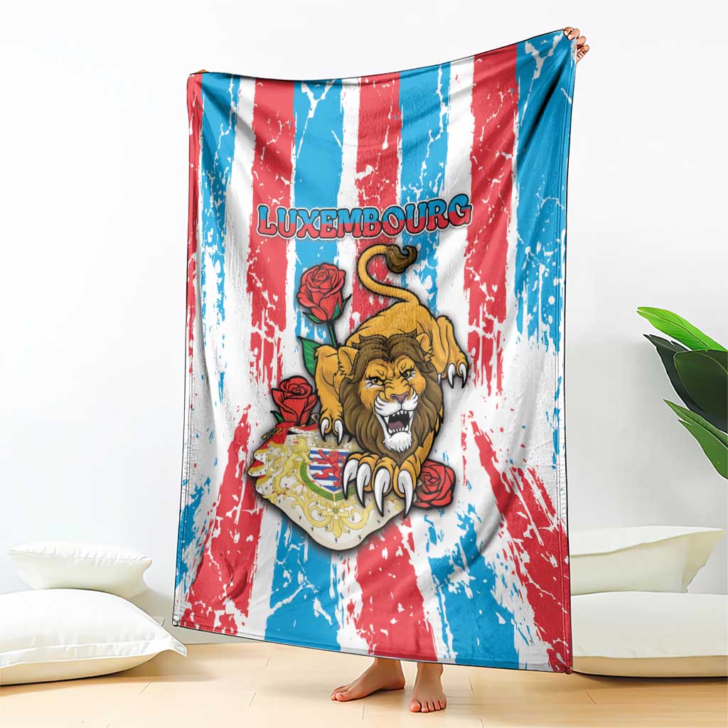 Luxembourg Blanket Red Lion With Coat Of Arms - Wonder Print Shop
