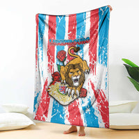 Luxembourg Blanket Red Lion With Coat Of Arms - Wonder Print Shop