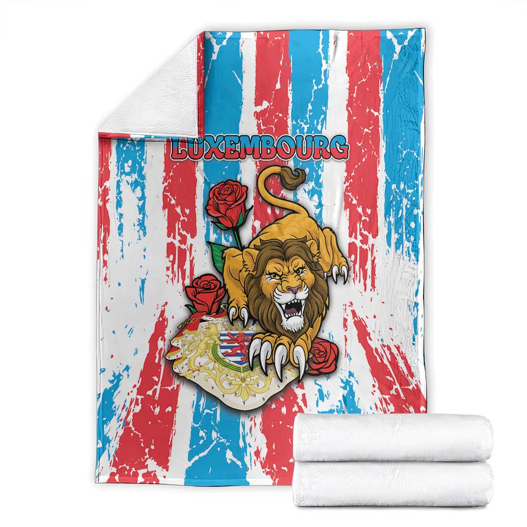 Luxembourg Blanket Red Lion With Coat Of Arms - Wonder Print Shop