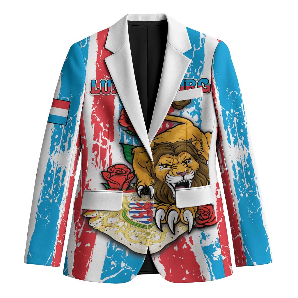 Personalized Luxembourg Blazer Red Lion With Coat Of Arms - Wonder Print Shop