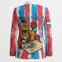 Personalized Luxembourg Blazer Red Lion With Coat Of Arms - Wonder Print Shop