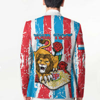 Personalized Luxembourg Blazer Red Lion With Coat Of Arms - Wonder Print Shop