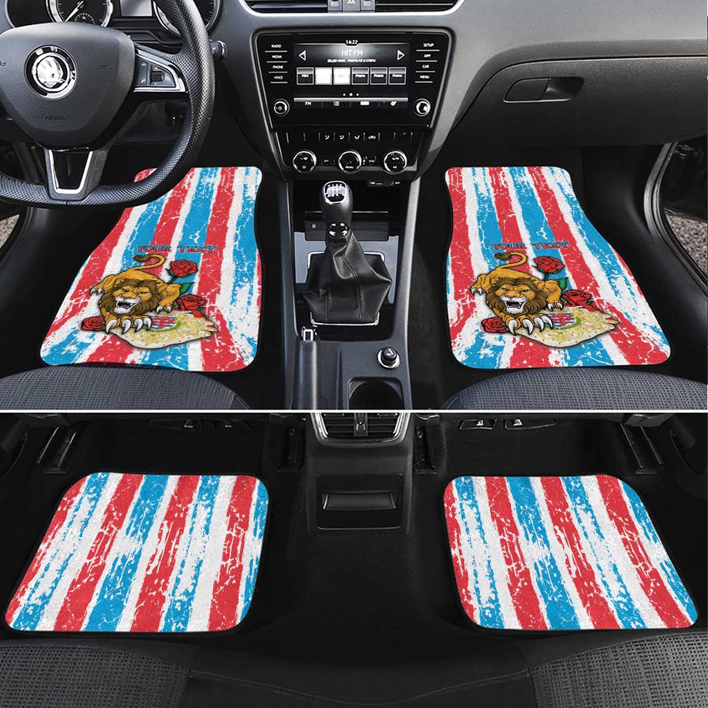 Luxembourg Car Mats Red Lion With Coat Of Arms - Wonder Print Shop