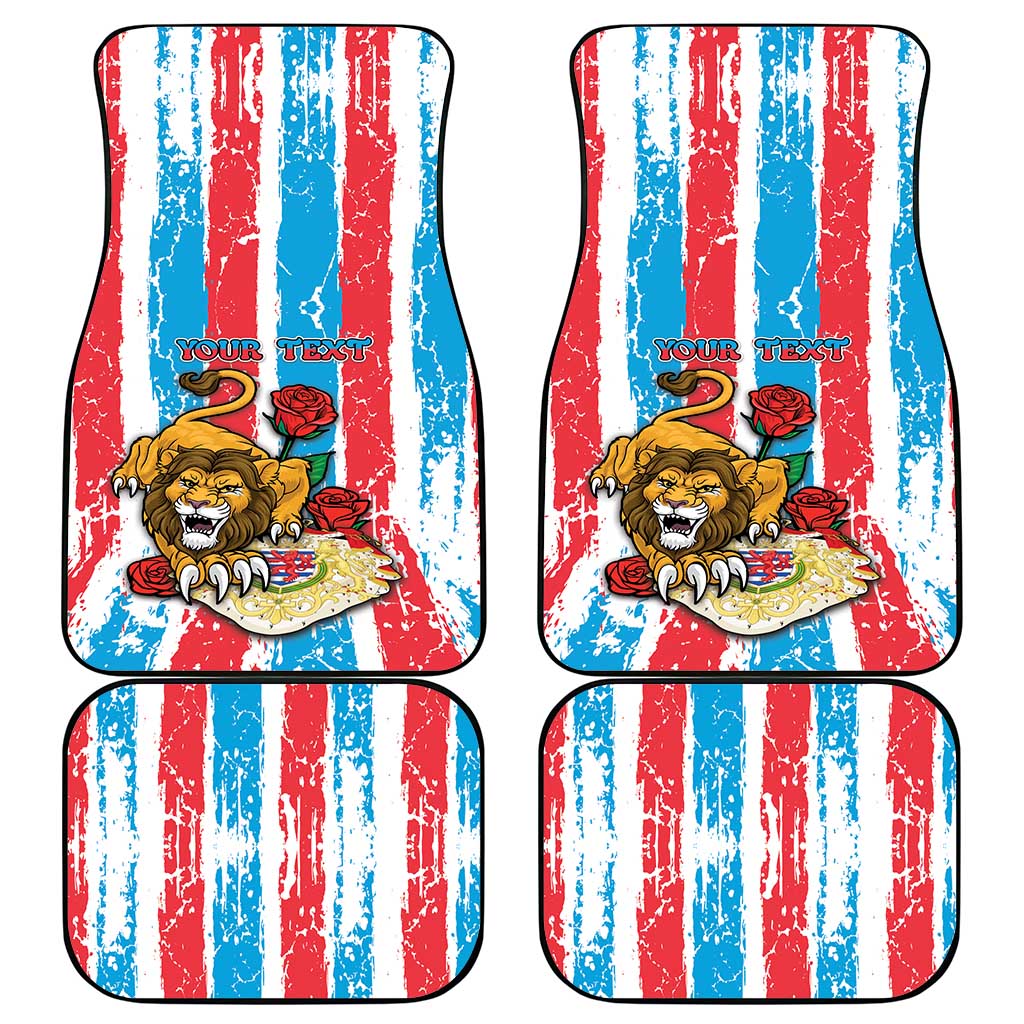 Luxembourg Car Mats Red Lion With Coat Of Arms - Wonder Print Shop