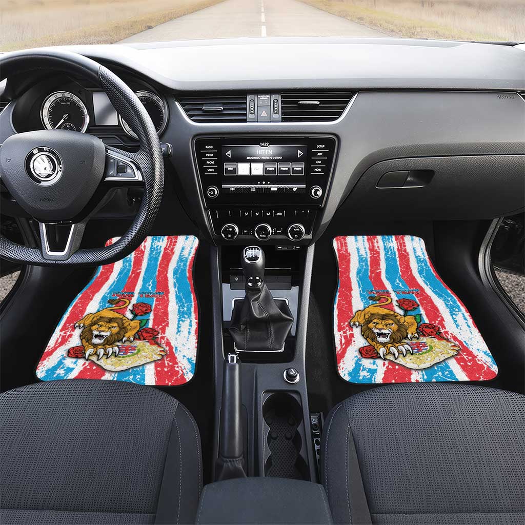 Luxembourg Car Mats Red Lion With Coat Of Arms - Wonder Print Shop