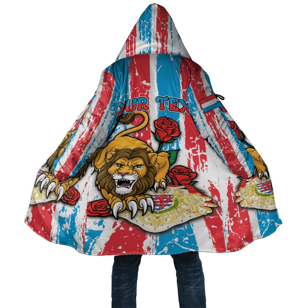 Personalized Luxembourg Cloak Red Lion With Coat Of Arms - Wonder Print Shop