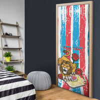 Luxembourg Door Cover Red Lion With Coat Of Arms - Wonder Print Shop