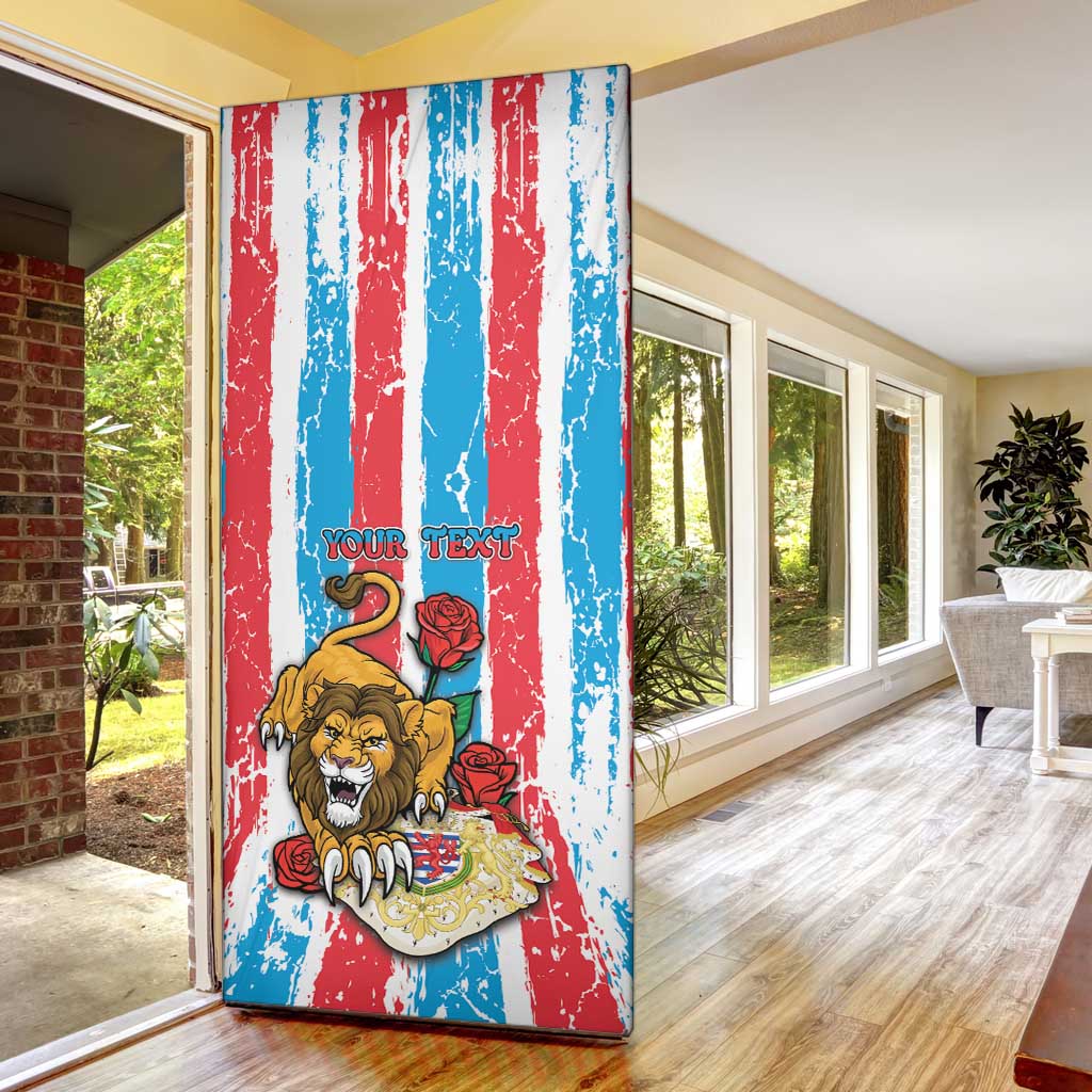Luxembourg Door Cover Red Lion With Coat Of Arms - Wonder Print Shop