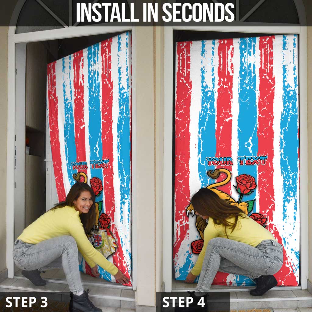 Luxembourg Door Cover Red Lion With Coat Of Arms - Wonder Print Shop