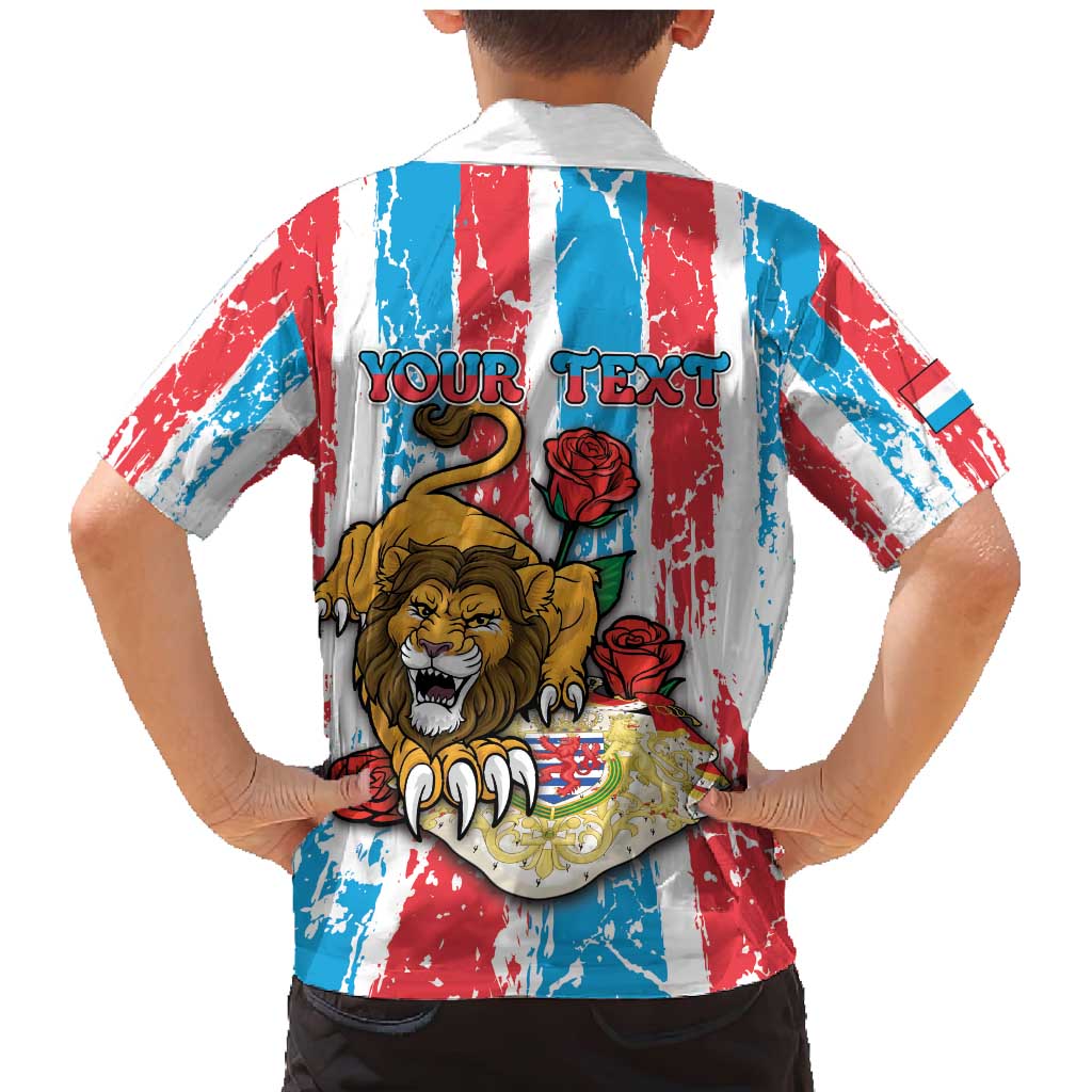 Personalized Luxembourg Family Matching Mermaid Dress and Hawaiian Shirt Red Lion With Coat Of Arms - Wonder Print Shop