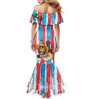 Personalized Luxembourg Family Matching Mermaid Dress and Hawaiian Shirt Red Lion With Coat Of Arms - Wonder Print Shop