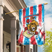 Luxembourg Garden Flag Red Lion With Coat Of Arms - Wonder Print Shop