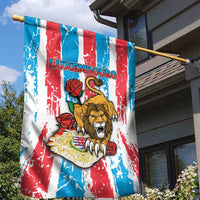 Luxembourg Garden Flag Red Lion With Coat Of Arms - Wonder Print Shop