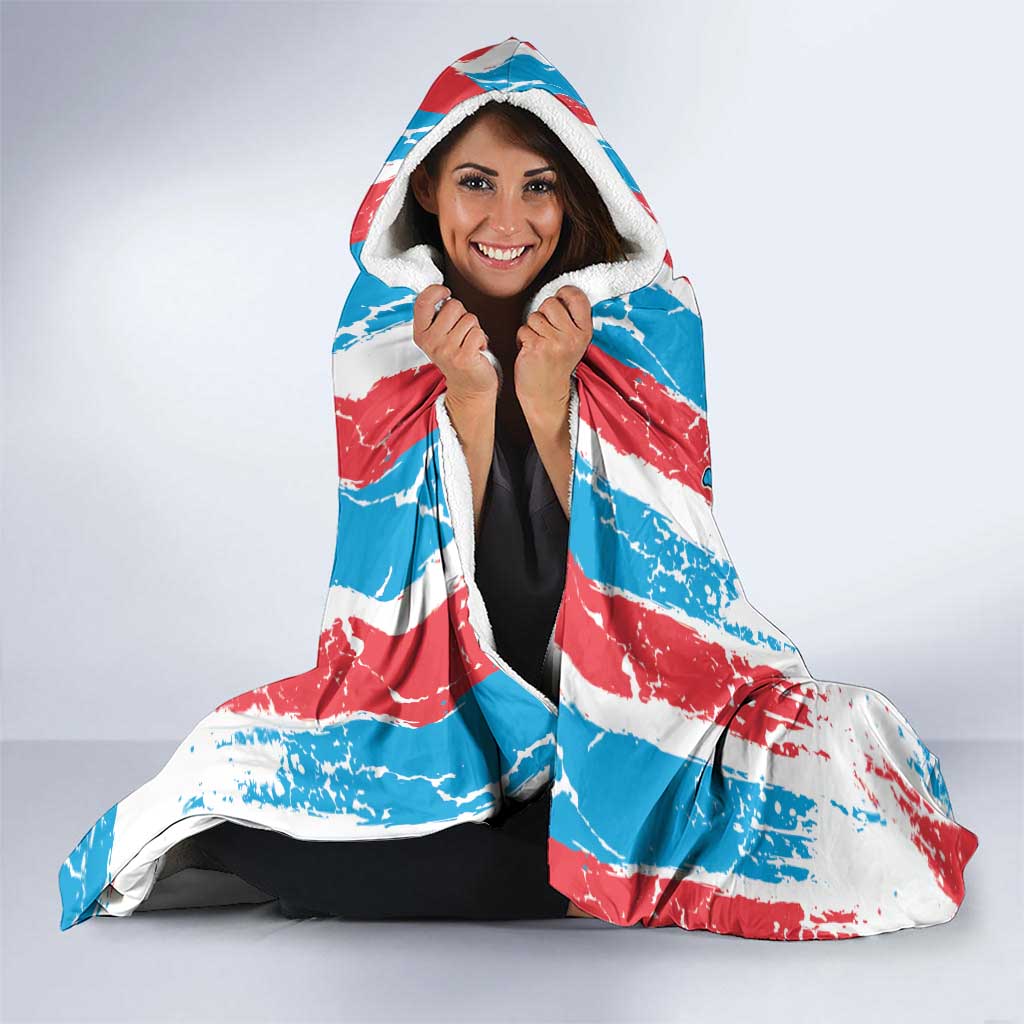 Luxembourg Hooded Blanket Red Lion With Coat Of Arms - Wonder Print Shop