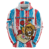 Personalized Luxembourg Hoodie Red Lion With Coat Of Arms - Wonder Print Shop