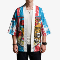 Personalized Luxembourg Kimono Red Lion With Coat Of Arms - Wonder Print Shop