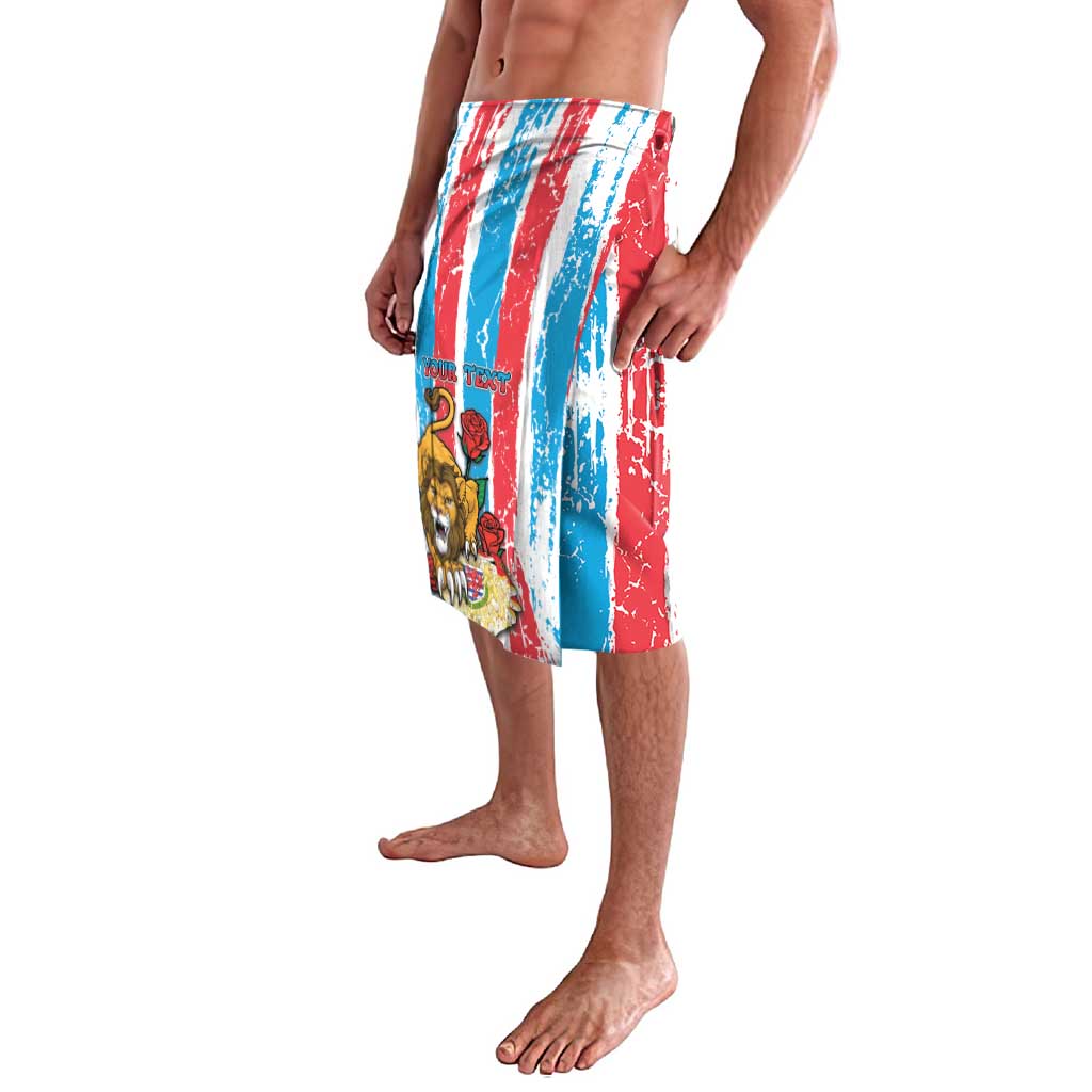 Personalized Luxembourg Lavalava Red Lion With Coat Of Arms - Wonder Print Shop