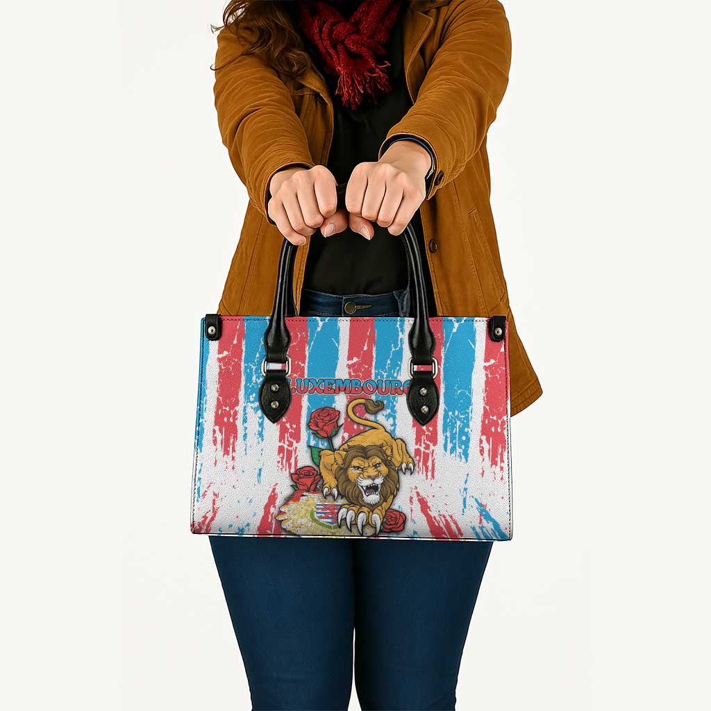Luxembourg Leather Bag Red Lion With Coat Of Arms - Wonder Print Shop