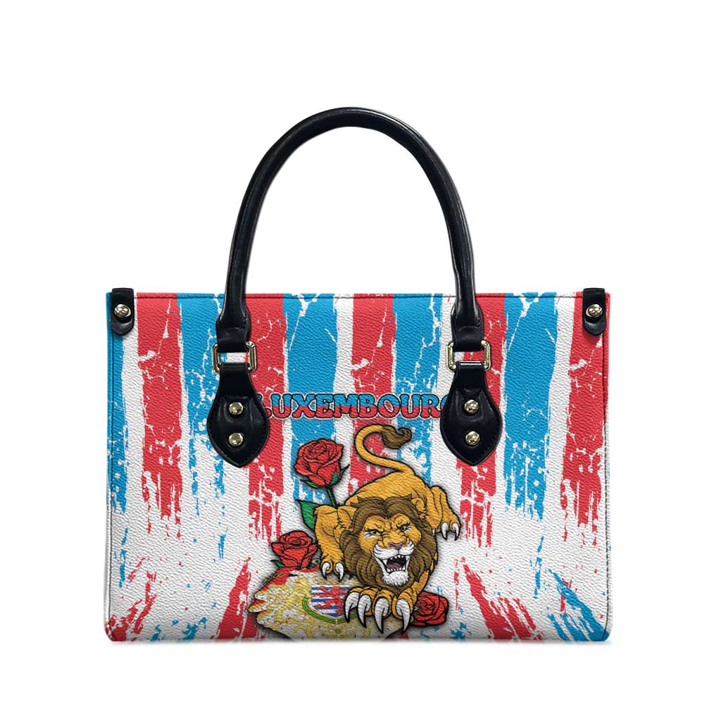 Luxembourg Leather Bag Red Lion With Coat Of Arms - Wonder Print Shop