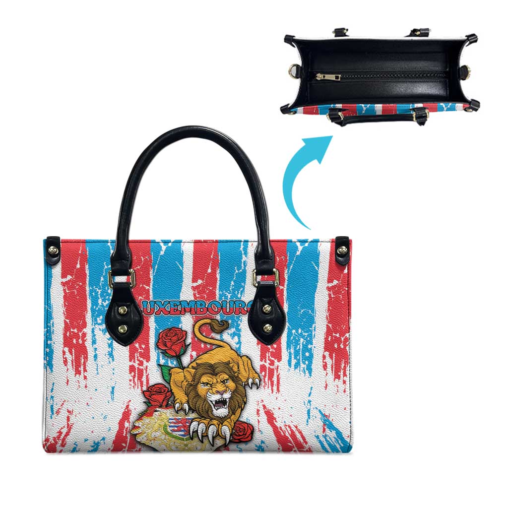 Luxembourg Leather Bag Red Lion With Coat Of Arms - Wonder Print Shop