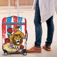 Luxembourg Luggage Cover Red Lion With Coat Of Arms - Wonder Print Shop