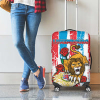 Luxembourg Luggage Cover Red Lion With Coat Of Arms - Wonder Print Shop