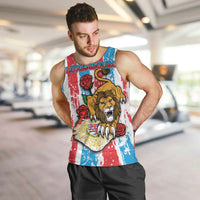 Personalized Luxembourg Men Tank Top Red Lion With Coat Of Arms - Wonder Print Shop