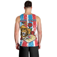 Personalized Luxembourg Men Tank Top Red Lion With Coat Of Arms - Wonder Print Shop