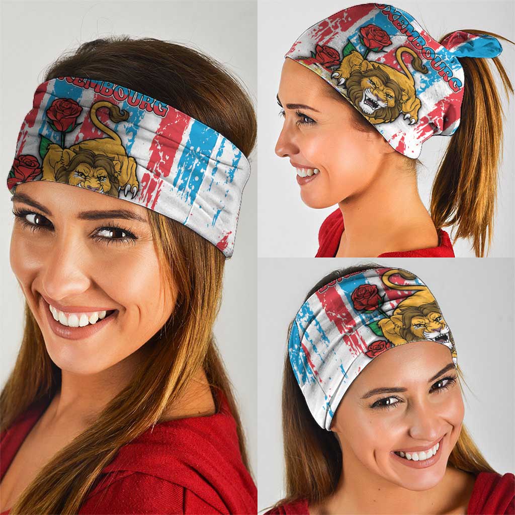 Luxembourg Neck Gaiter Red Lion With Coat Of Arms - Wonder Print Shop