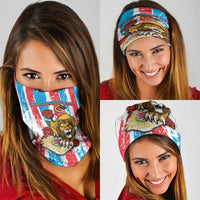 Luxembourg Neck Gaiter Red Lion With Coat Of Arms - Wonder Print Shop
