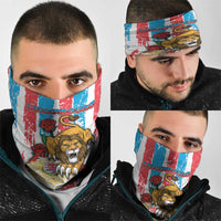 Luxembourg Neck Gaiter Red Lion With Coat Of Arms - Wonder Print Shop