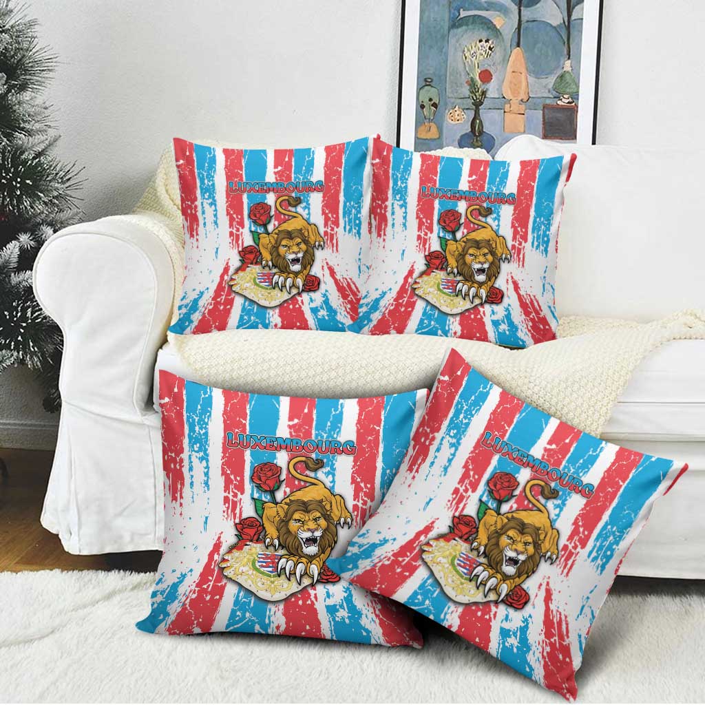 Luxembourg Pillow Cover Red Lion With Coat Of Arms - Wonder Print Shop
