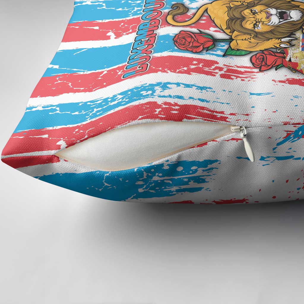 Luxembourg Pillow Cover Red Lion With Coat Of Arms - Wonder Print Shop