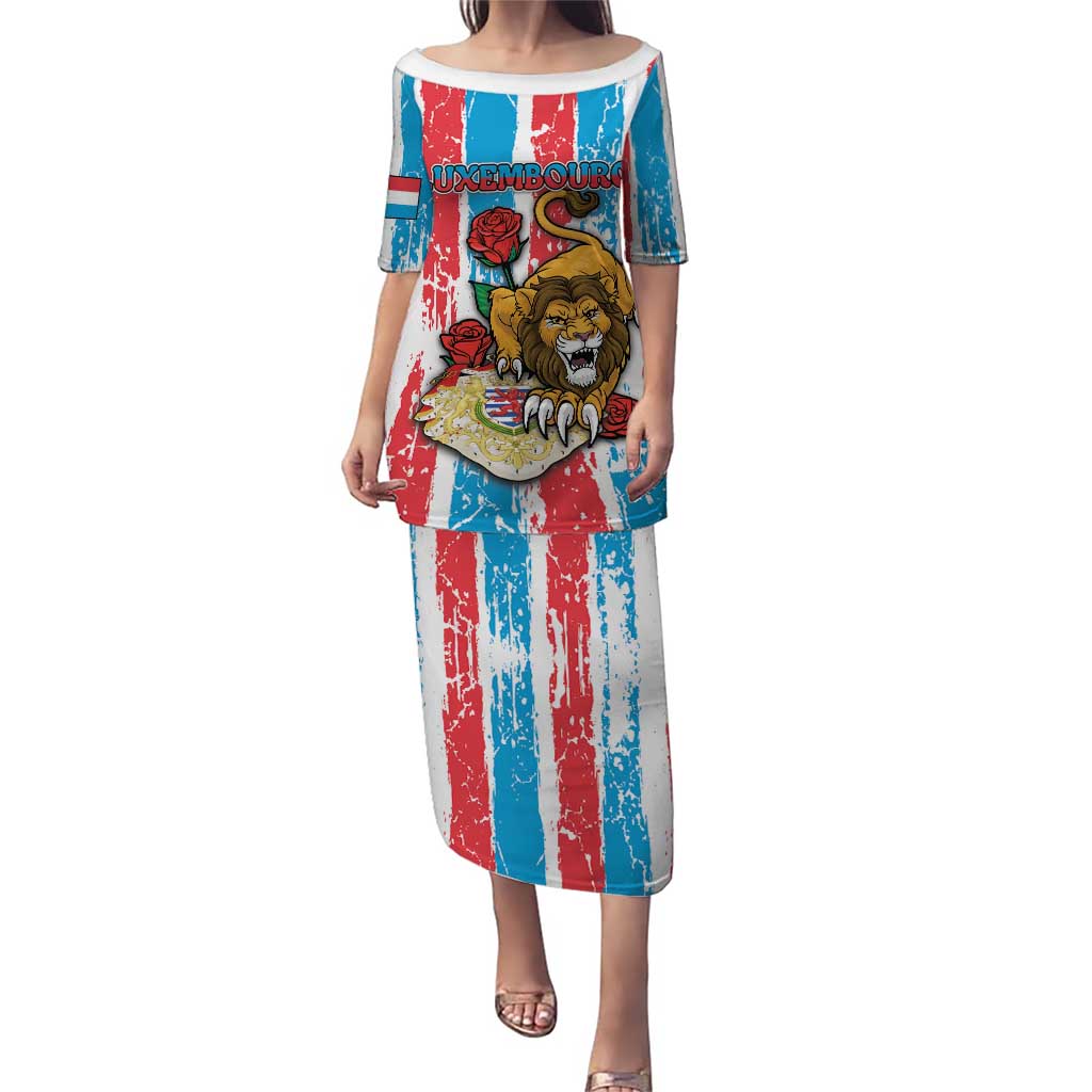 Personalized Luxembourg Puletasi Red Lion With Coat Of Arms - Wonder Print Shop