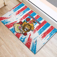 Luxembourg Rubber Doormat Red Lion With Coat Of Arms - Wonder Print Shop