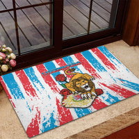 Luxembourg Rubber Doormat Red Lion With Coat Of Arms - Wonder Print Shop