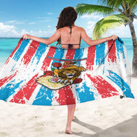 Luxembourg Sarong Red Lion With Coat Of Arms - Wonder Print Shop