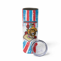 Personalized Luxembourg Skinny Tumbler Red Lion With Coat Of Arms - Wonder Print Shop