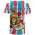 Personalized Luxembourg T Shirt Red Lion With Coat Of Arms - Wonder Print Shop