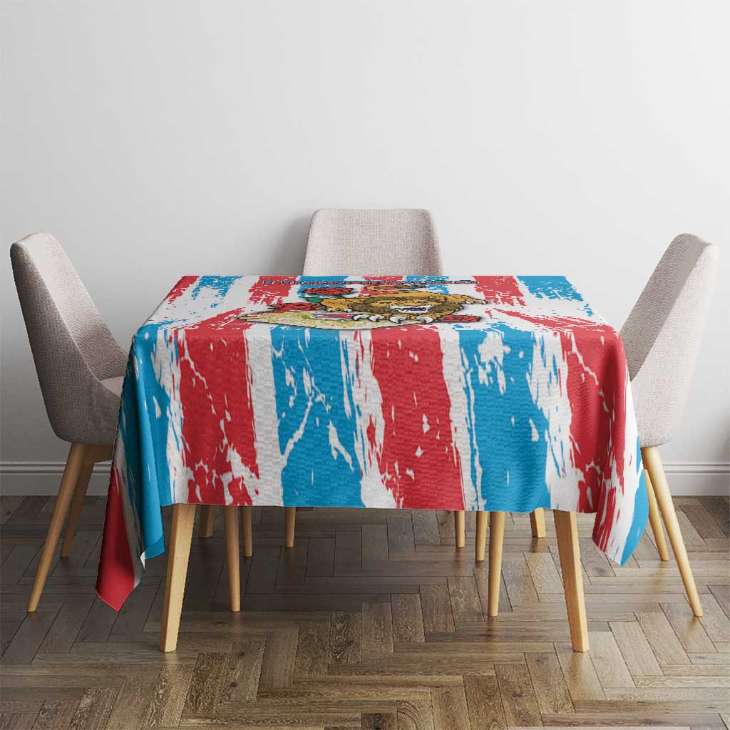 Luxembourg Tablecloth Red Lion With Coat Of Arms - Wonder Print Shop