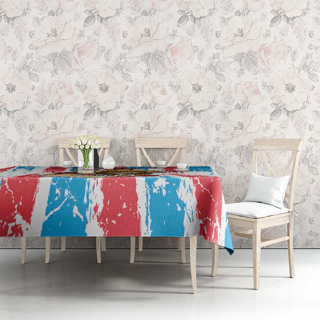 Luxembourg Tablecloth Red Lion With Coat Of Arms - Wonder Print Shop