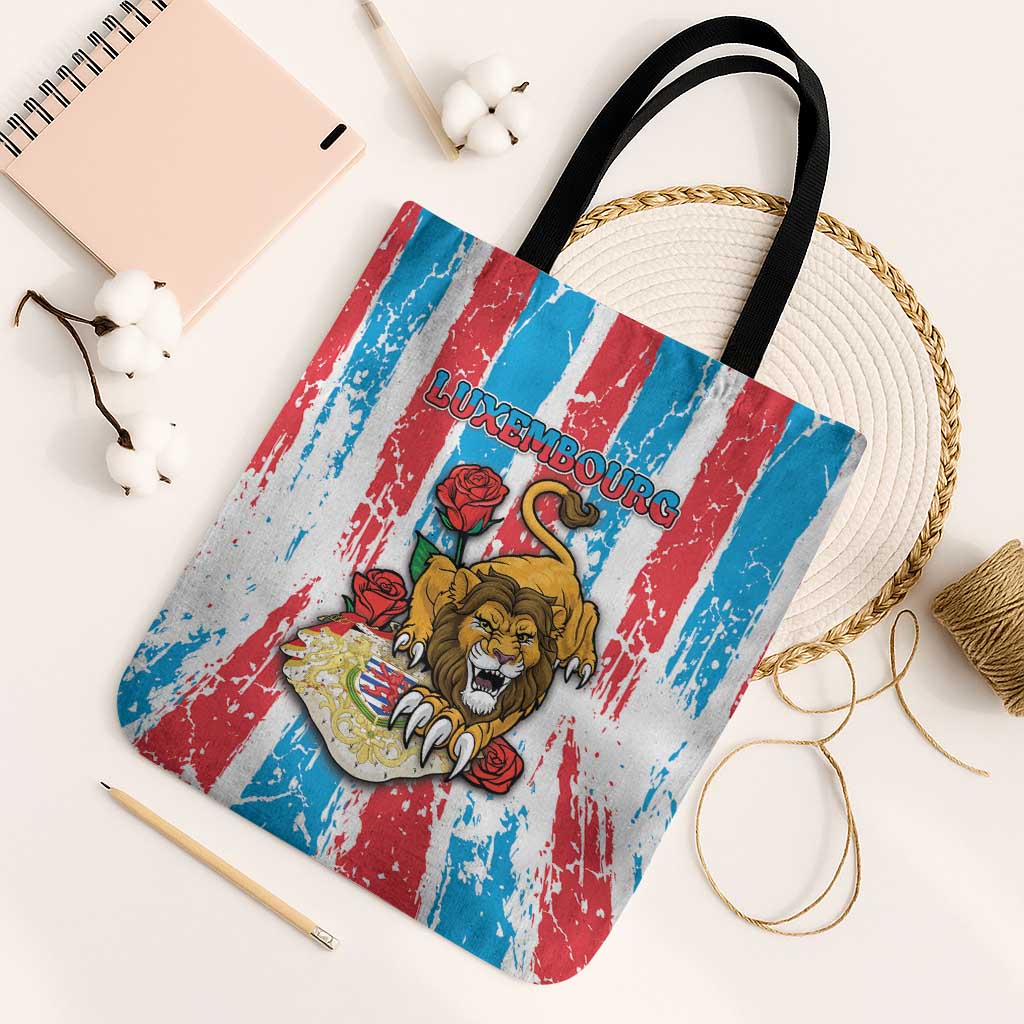 Luxembourg Tote Bag Red Lion With Coat Of Arms - Wonder Print Shop