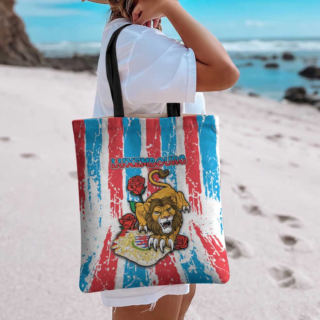 Luxembourg Tote Bag Red Lion With Coat Of Arms - Wonder Print Shop