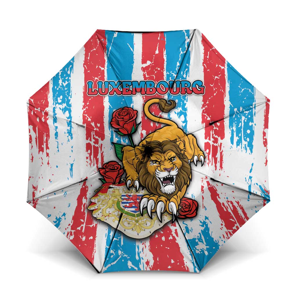 Luxembourg Umbrella Red Lion With Coat Of Arms - Wonder Print Shop
