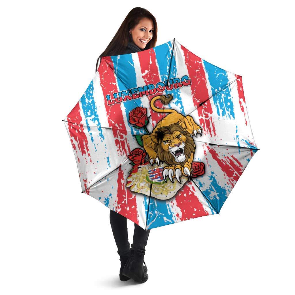 Luxembourg Umbrella Red Lion With Coat Of Arms - Wonder Print Shop